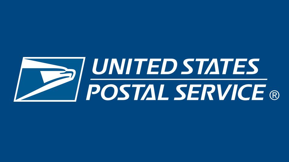 Post office or mail geo tag flat icon Royalty Free Vector